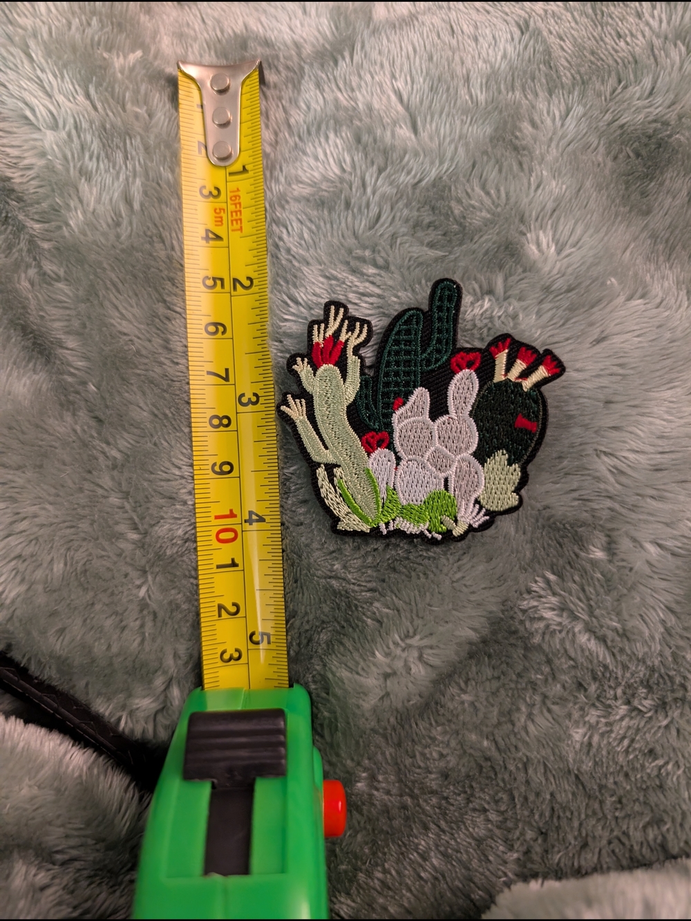 Embroidered Cactus Patch - Green Succulent Iron-On